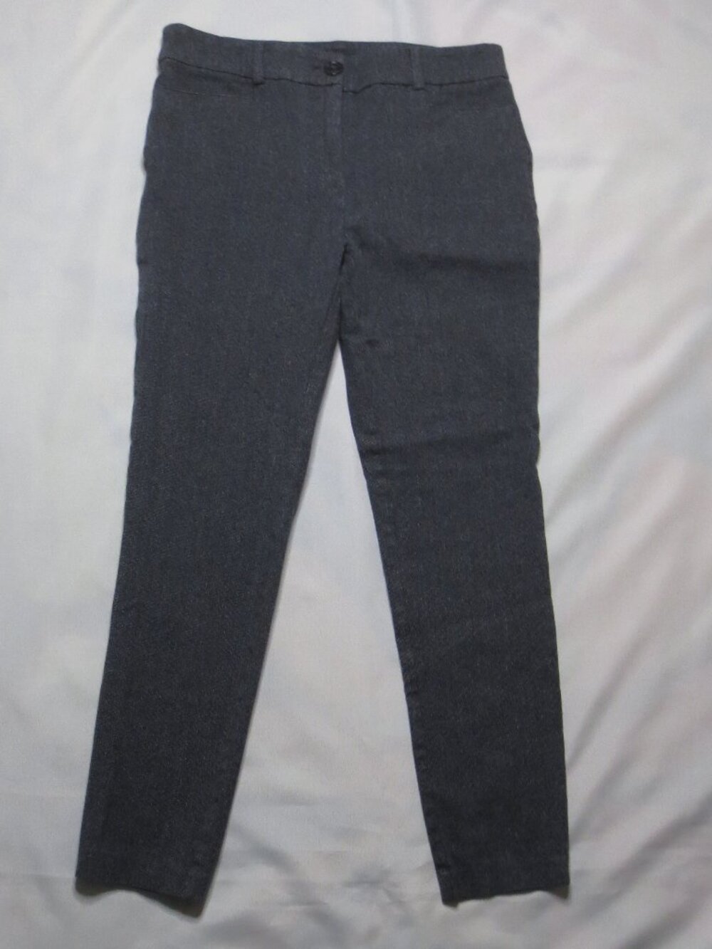 LOFT womens PANTS skinny TROUSER career GRAY ankle CROPPED holiday SIZE 2